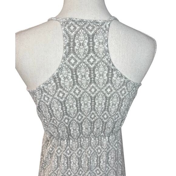Mossimo gray geometric crochet hem maxi dress casual summer neutral boho - Picture 5 of 8